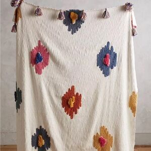 New Anthropologie Dal Throw Blanket Size 50" X 70"